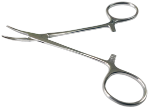 Зажим Москит кровоостанавливающий, изогнутый для новорожденных. Длина 12,5 см. (З-121), фото, цена