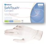 Перчатки латексные припудренные SafeTouch E-Series Connect (10 уп- 1 ящ)