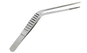 Пинцет ушной горизонтально - изогнутый, анатомический. Длина 15,0 см. (П-24-1), фото, цена