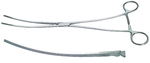 Зажим атравматический, кровоостанавливающий, для аневризмы аорты, слабо изогнут. Длина 31,0 см (ЗА-1