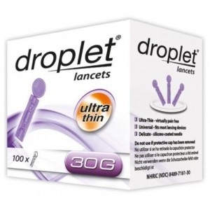 Ланцет (скарификатор) для прокалывающих устройств DROPLET 30G (100 шт), фото, цена