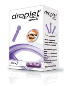 Ланцет (скарификатор) для прокалывающих устройств DROPLET 30G (200 шт), фото, цена