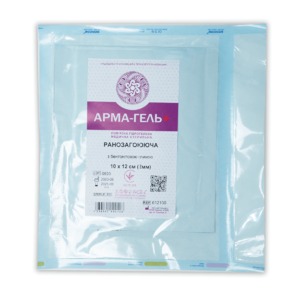 Гидрогелевая повязка «Арма-гель+» с бентонитом (10см х12смх2мм), фото, цена