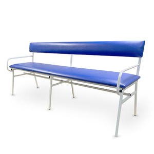 Банкетка МБс-4 четырехместная со спинкой и поручнями ТМ Омега, фото, цена