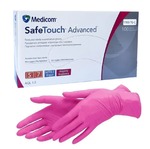 Перчатки нитриловые, без пудры SafeTouch Advanced Magenta (50 пар)