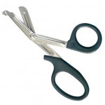 Ножницы по Lister, медицинские, для разрезания перевязочного материала, с черными ручками.Длина 18см