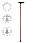 Трость регулируемая по высоте алюминиевая KJT914A