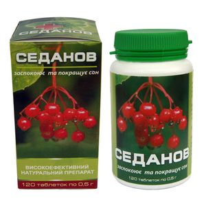 Седанов - успокоительное средство, 120 табл. по 0,5 г, фото, цена