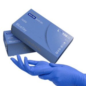 Перчатки нитриловые без пудры mediOk BlueSky, 3,7 г, фото, цена