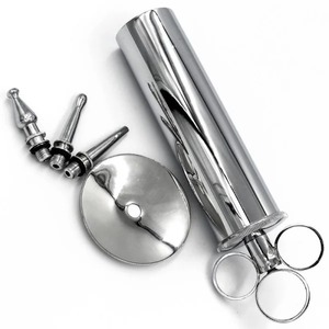 Шприц Жане многоразовый металлический с 3 насадками, 100 мл, фото, цена