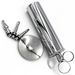 Шприц Жане многоразовый металлический с 3 насадками, 100 мл