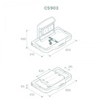 Настенный пеленальный столик с усиленными бортами Rixo Maggio CS903, фото, цена