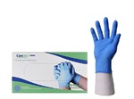 Перчатки нитриловые без пудры Care365 Blue. Вес 3,5 г (10 уп-1 ящ)