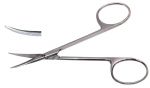 Ножницы глазные тупоконечные, вертикально - изогнутые, 113 мм. (Н-42)