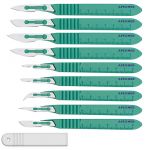 Скальпель (лезвия из нержавеющей стали) с пластиковой ручкой STEELUXE (10шт), фото, цена