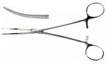 Зажим Бильрот кровоостанавливающий, зубчатый, изогнутый №2. Длина 19,6 см. (З-37)