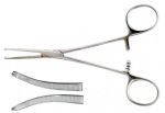 Зажим Кохер кровоостанавливающий, одно- и двузубый, зубчатый, изогнутый №2. Длина 16,0 см. (З-5-1)