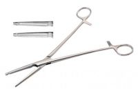 Зажим кровоостанавливающий жесткий для вагинальных операций, прямой, 220 мм. (З-60-1), фото, цена